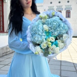 Букет голубых цветов